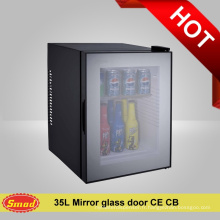 OEM Marque En Gros Prix 35L Miroir En Verre Porte Mini Bar Réfrigérateur